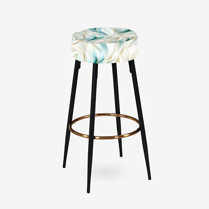 Ensemble de 2 tabourets de bar vert et blanc Sparkling Dazzle Glamour I - Glam