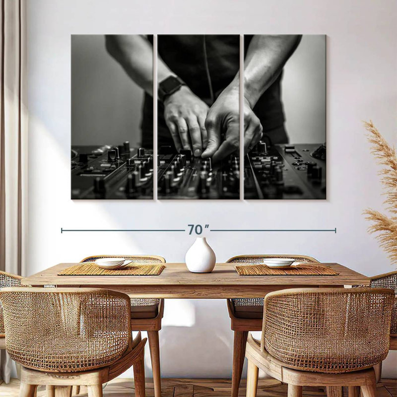 Abarca DJ et table de mixage, H 42 po x l 65 po
