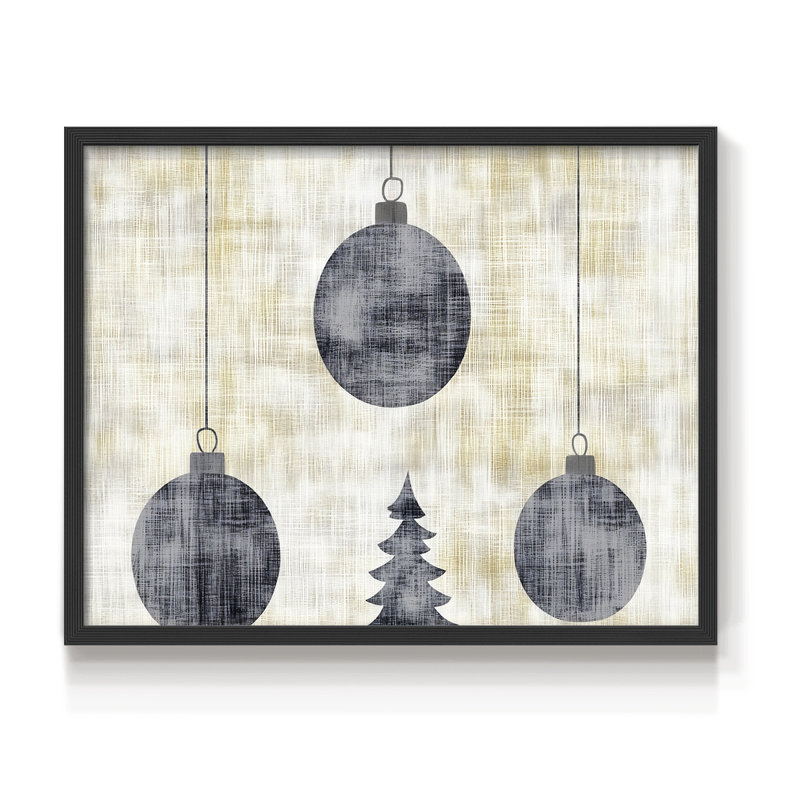 Chirstmas Art-CXII - Reproduction encadrée - Restickable, H 11 po x l 14 po, Noir, noir, noir, noir