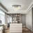 Lizette 6-Light Modern Black Crystal Chandelier Round Tiered Flush Mount Lighting-777802077