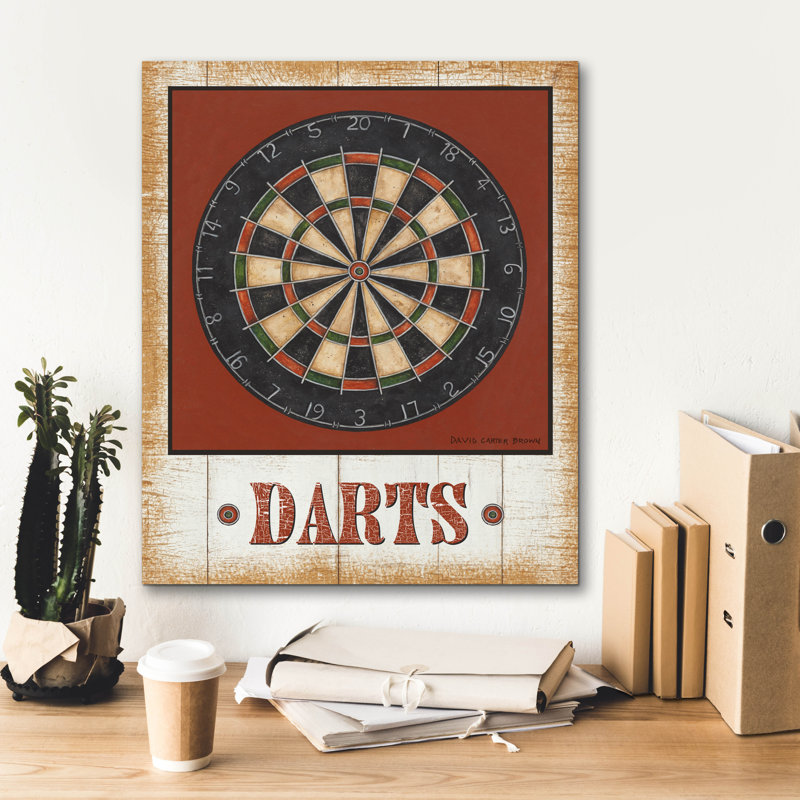 Art mural sur toile Winston Porter «Darts V2» par David Carter Brown, H 24 po x l 20 po x P 0,75 po