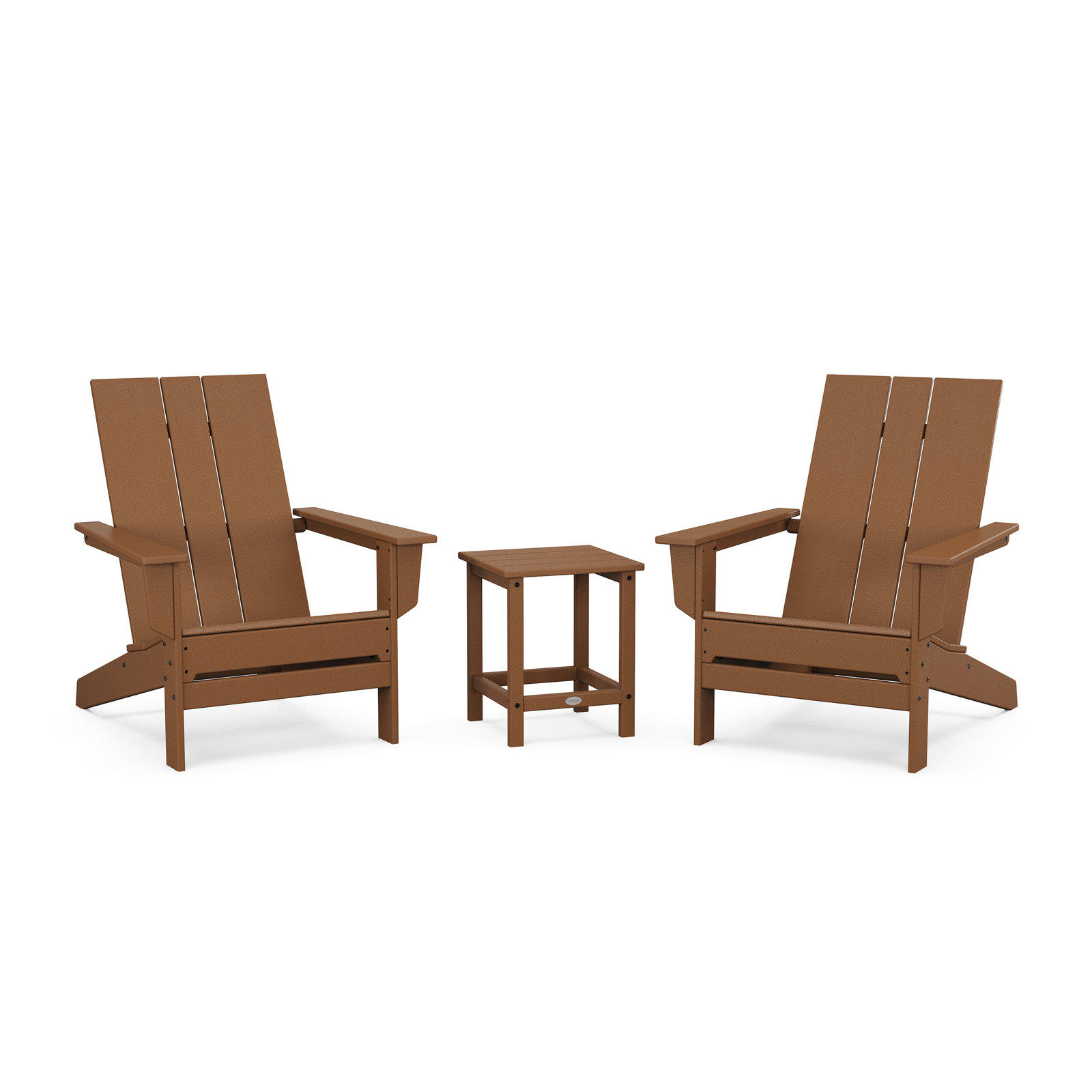 POLYWOOD® x AllModern Adirondack Chairs with Table, Teak