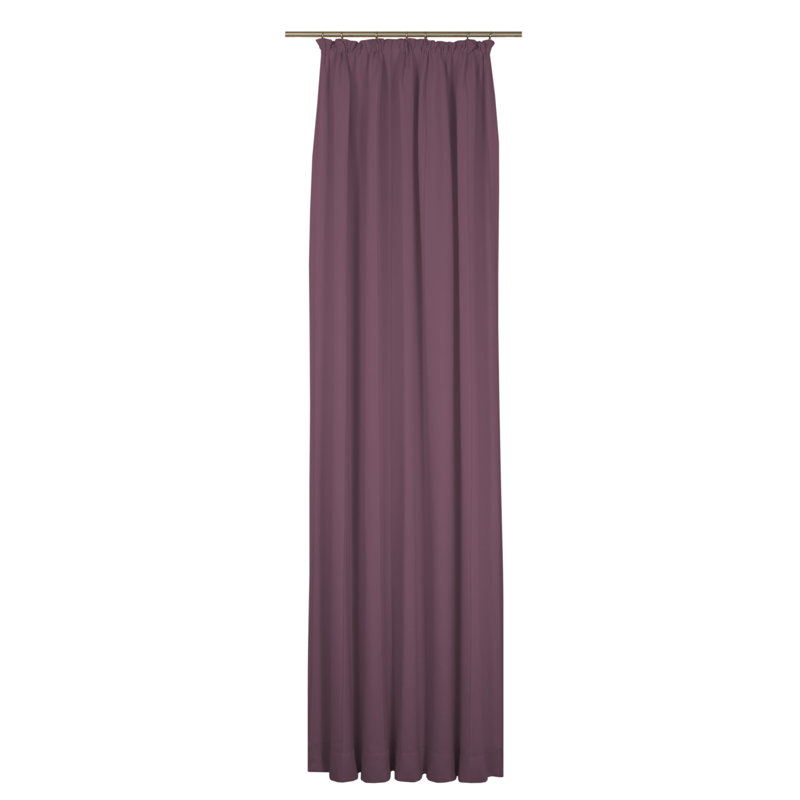 Pearce Synthetic Room Pencil Pleat Curtain, single Panel, opaque, 132cm Width x 255cm Drop, Purple