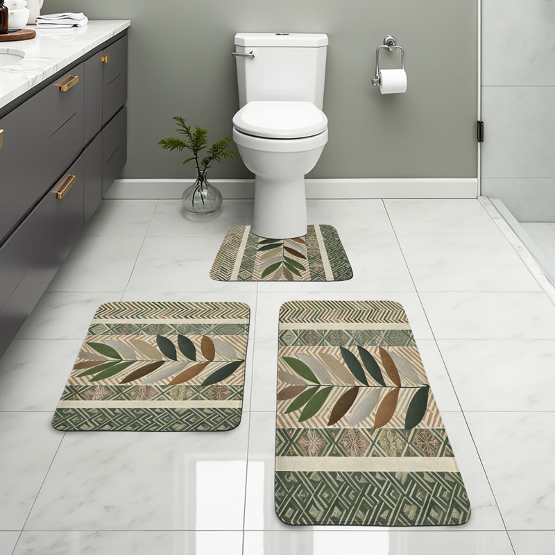  Ensemble de tapis de salle à manger 3 pièces Leafy
