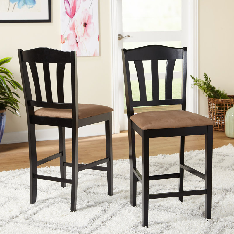 Tabouret de comptoir 25,25 po Benazir, Noir