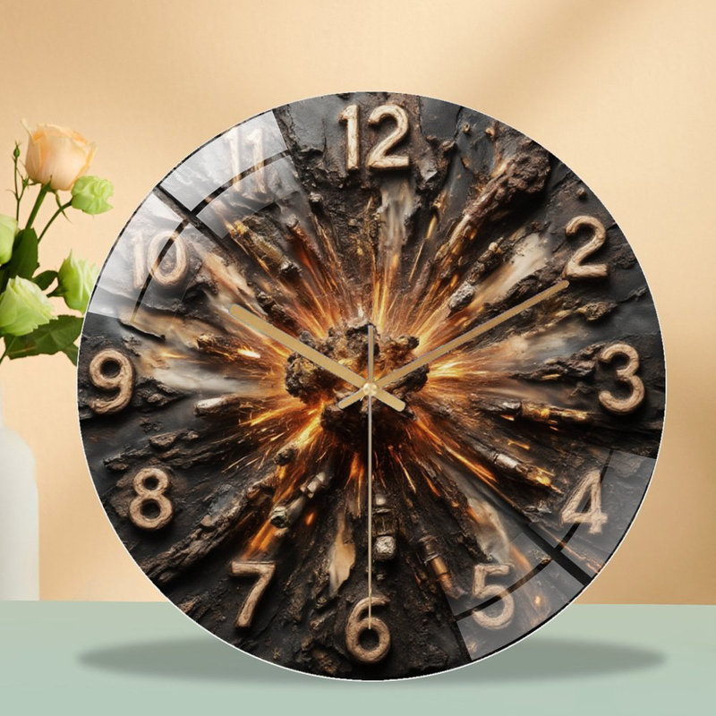 Horloge murale en verre