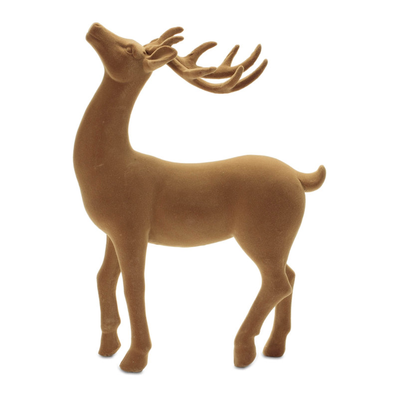 Figurine de cerf floqué (ensemble de 2)