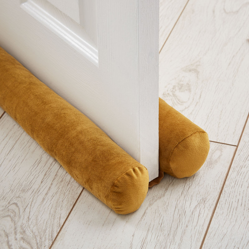 Kingsley Matt Velvet Double Sided Under Door Draught Excluder, Orange
