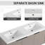 48" Wall Mounted Bathroom Vanity with Resin Double Sink-1428715528