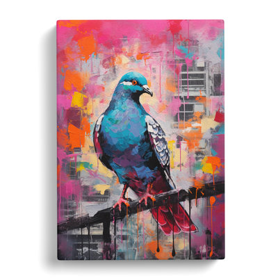 Pigeon Expressionism - Wrapped Canvas