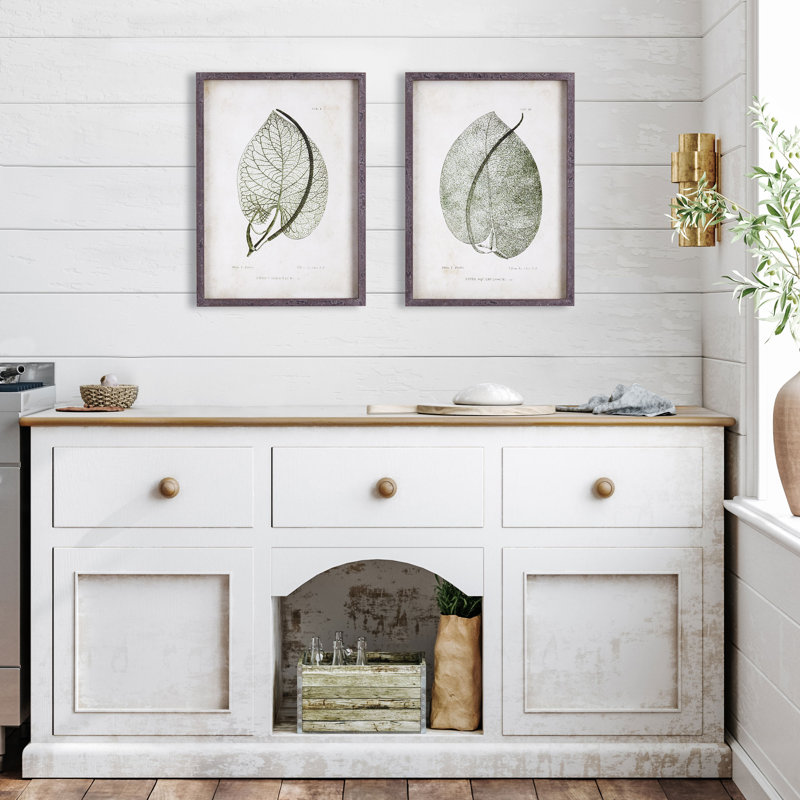 Violeta Cordate Leaf Study Prints, Set of 2