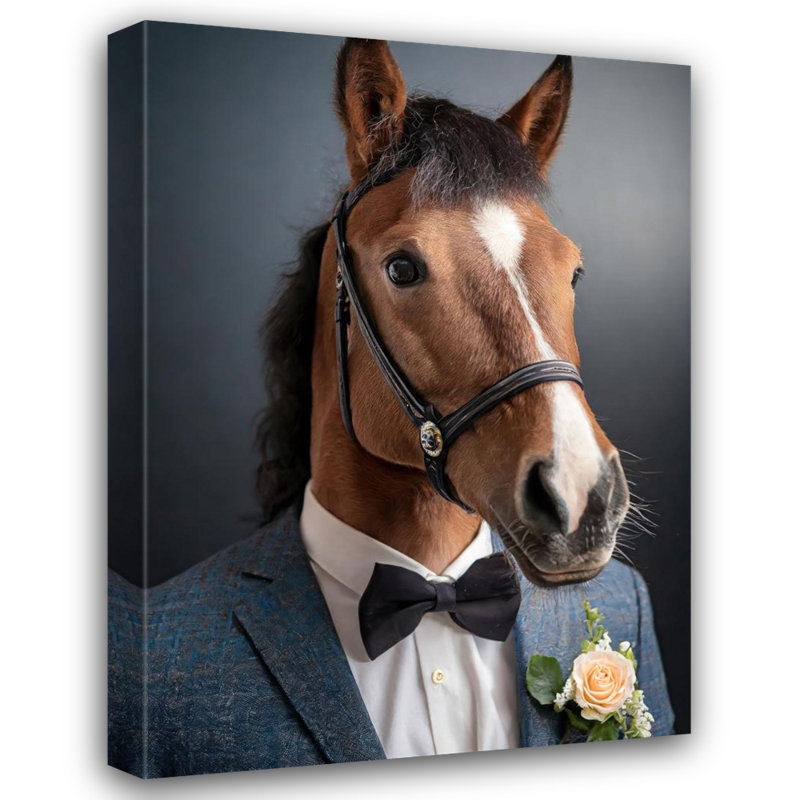 «Horse» sur toile, H 18 po x l 15 po
