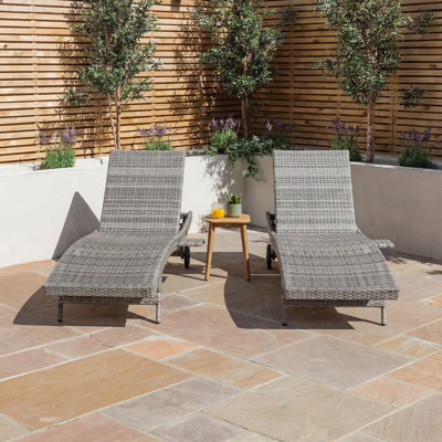 Ensemble de chaises longues 80 po en osier 80 po