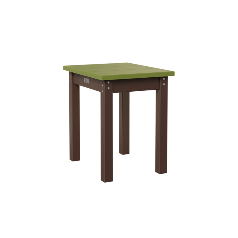 Berlin Gardens Economy End Table, Kiwi Green, Chocolate Brown