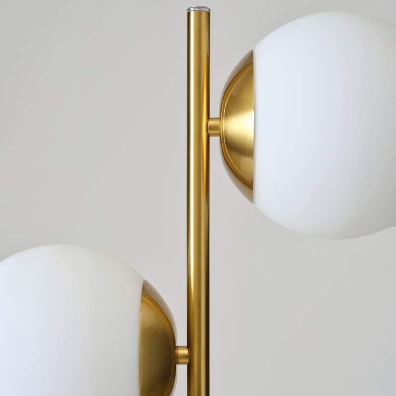 Sphere 20 in. Mid-Century Modern Integrated LED Desk Table Lamp with Built-In 3-Way Dimmer