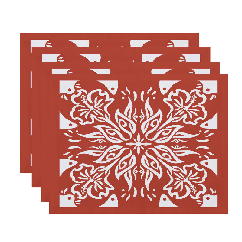 Napperon 18 "Aeryn 3, Rouge orangé