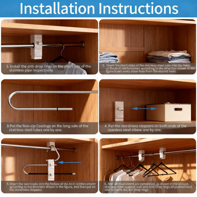 9-Layer Space-Saving Pants Hanger Organizer, Non-Slip Stainless Steel Multifunctional Closet Rack For Pants, Jeans, Skirts, And Scarves