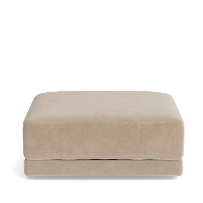 Eva Ottoman, Velvet - Beige