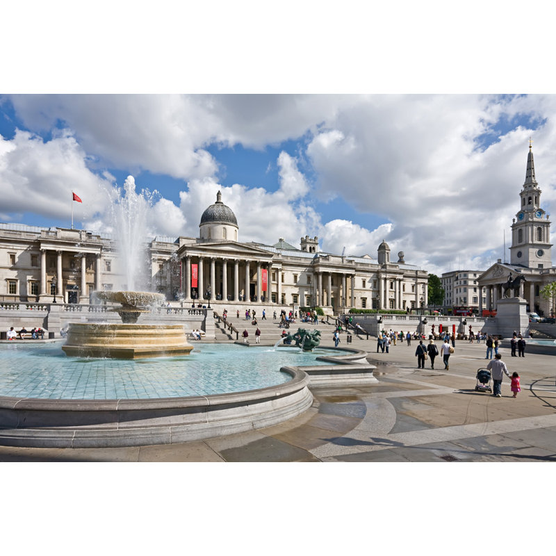 Trafalgar Square, Londres, H 12 po x l 18 po