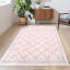 Tapis modernes à motif de losanges lavables à la machine avec envers antidérapant, tapis décoratif à imprimé floral sans perte de poils, tapis d'intérieur doux à poils courts pliables-221786802
