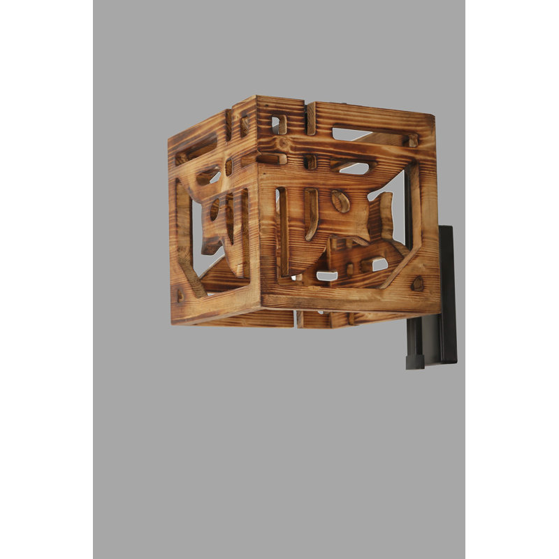 Applique articulée noire à 1 lumière Jalyn, Brun