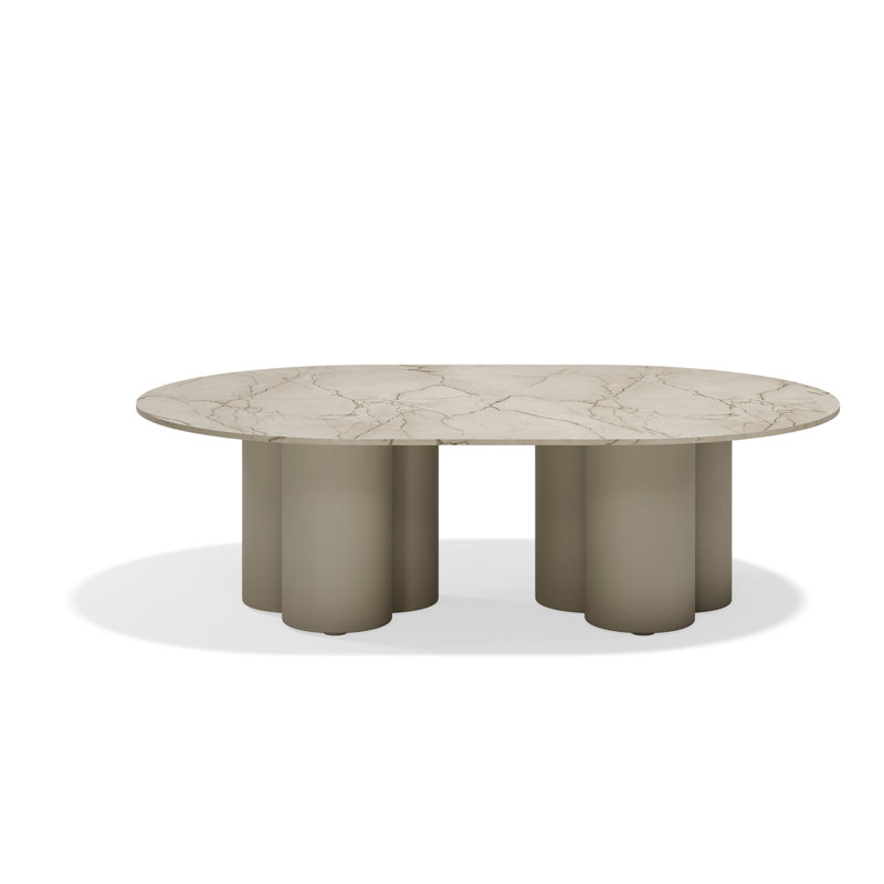 Mel Low Table 31.5", Stone Ecru