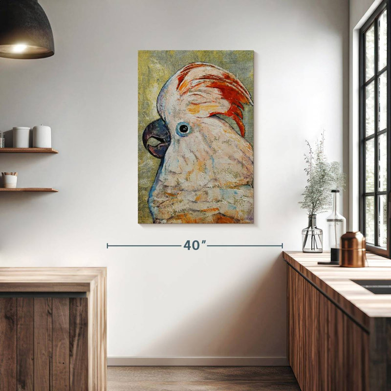 Brampt Moluccan Cockatoo, 39" H x 26" W