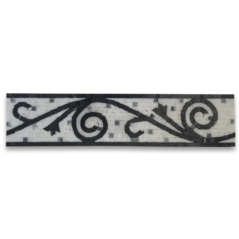 5" x 21" Marble Mosaic Wall & Floor Tile