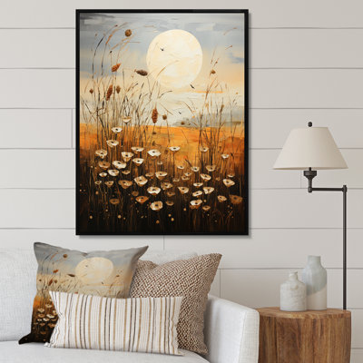 «Meadow Grasslands Pointillism I», impression d'art mural floral