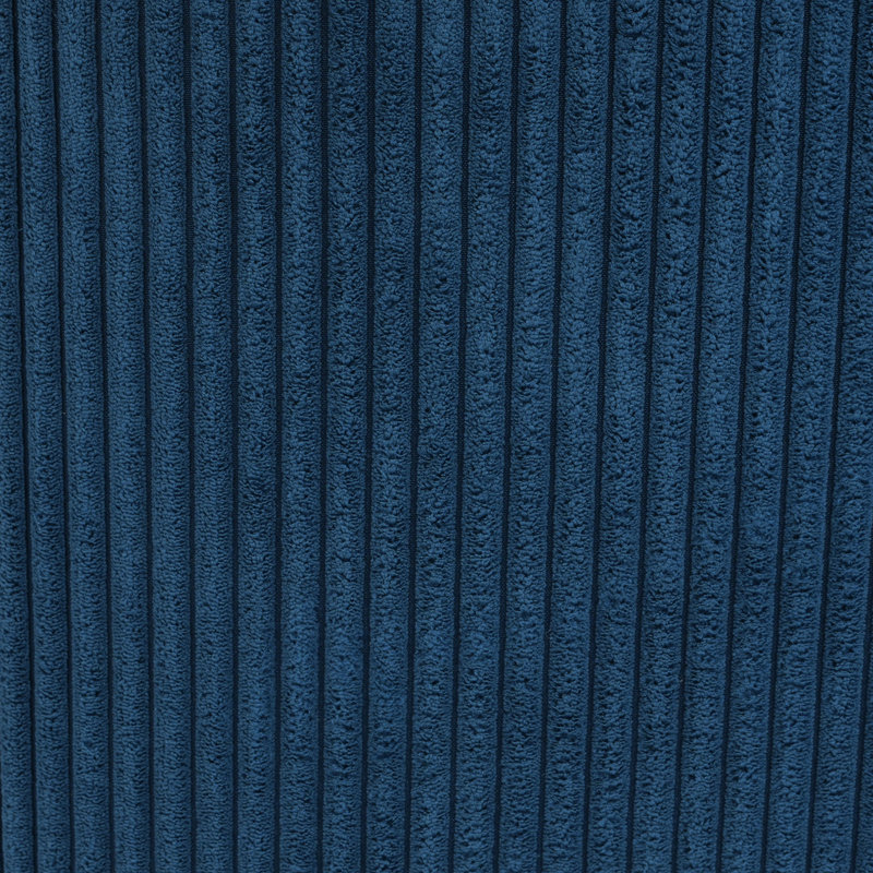 Upholstered Square Ottoman, Navy Corduroy