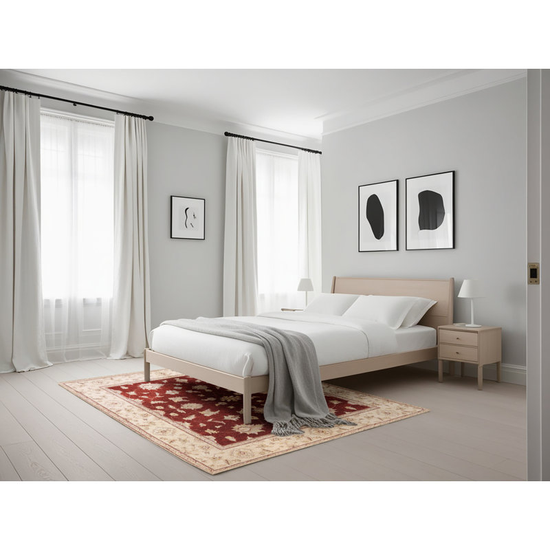 Tapis ivoire / rouge Roald, Rectangle 5 pi x 7 pi
