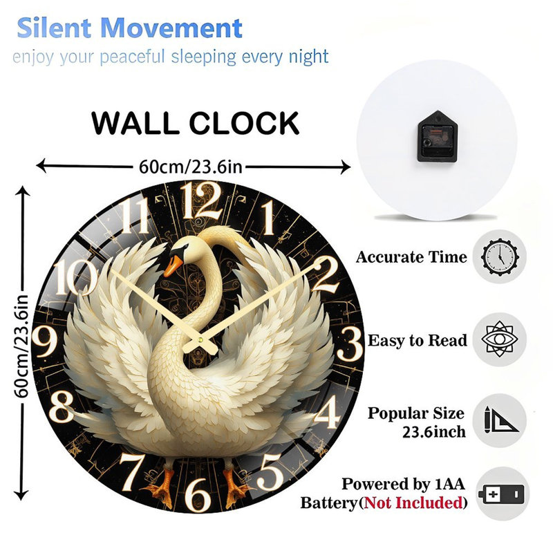 Horloge murale Swan