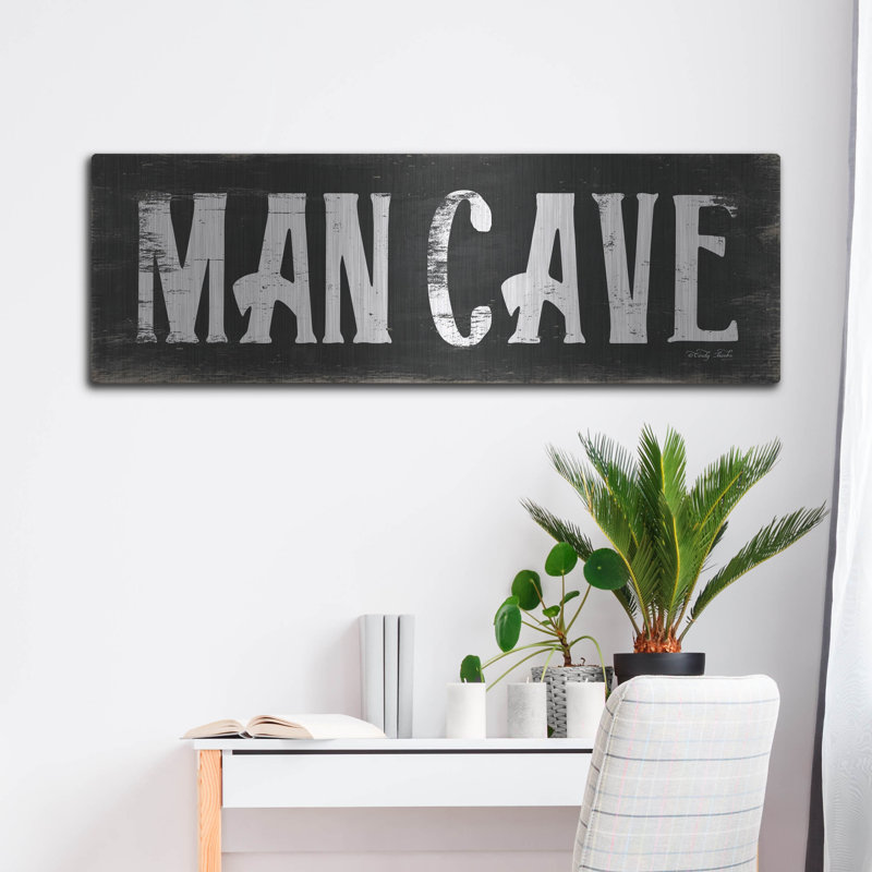 " Man Cave " by Cindy Jacobs, 16" H x 48" W