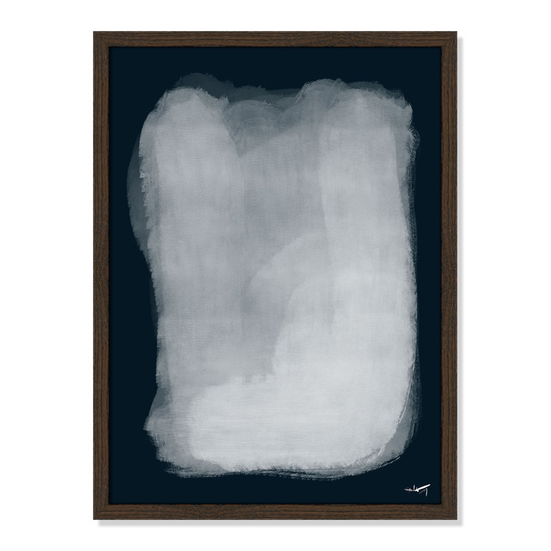 Calme 001, reproduction par A.Atelier, H 23 po x l 17 po x P 0,75 po, Noyer, reproduction encadrée sans passe-partout