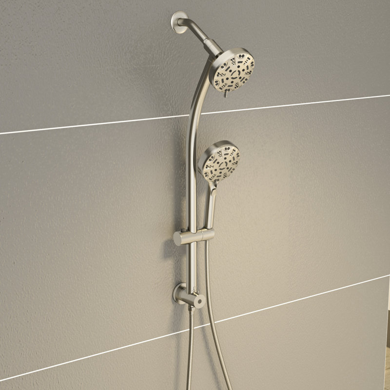Multifunction 4.7" Dual Shower Head Round Shower, Brushed Nickel