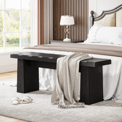 47-Inch Wooden Entryway Bench for Bedroom