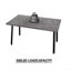 Table de salle à manger 55,12 à 70,87 po, moderne et extensible, en MDF rectangulaire pour 4 à 6 personnes, style industriel médiéval, avec pieds en métal noir, convenant à la maison et à la cuisine (gris)