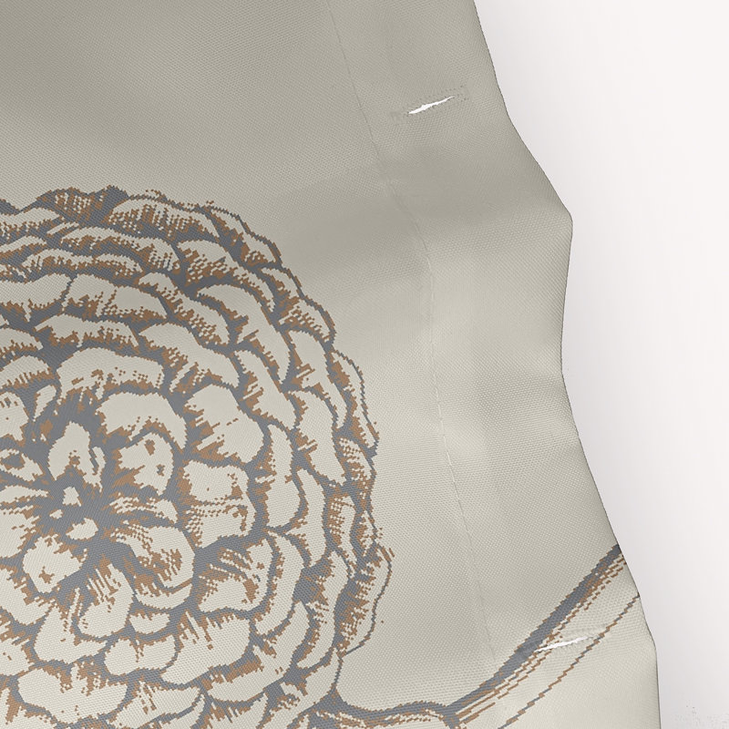 Slezak Floral Shower Curtain, Taupe