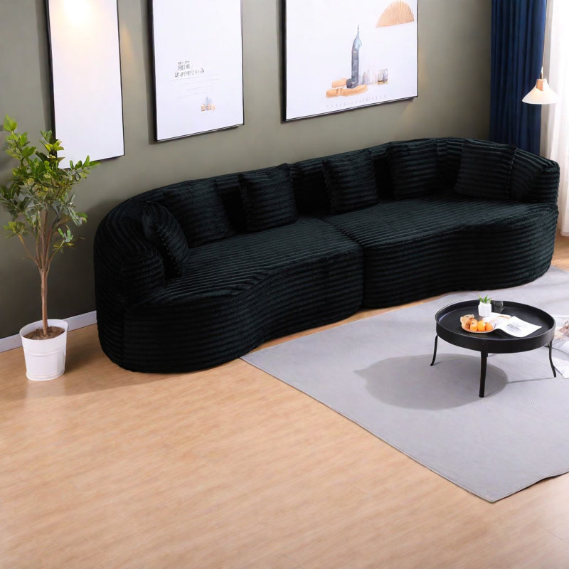 Compression Cloud Sectionals, 111.5 Inch Corduroy Modern Home Sofa