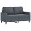  Ensemble de canapé en velours gris foncé, métal, polyester enduit de PVC, contreplaqué petit moderne