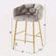 Ensemble de 2 tabourets de comptoir de 28 po, ensemble de 2 tabourets de comptoir avec structure en fer, dossier et coussin moelleux, repose-pieds, convient à la cuisine / chambre à coucher / salle à manger.-118100689