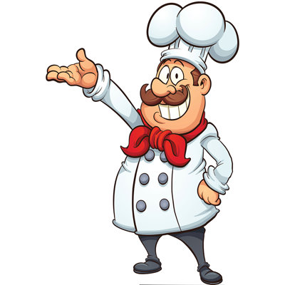 Cartoon Chef Cook Cardboard Standup