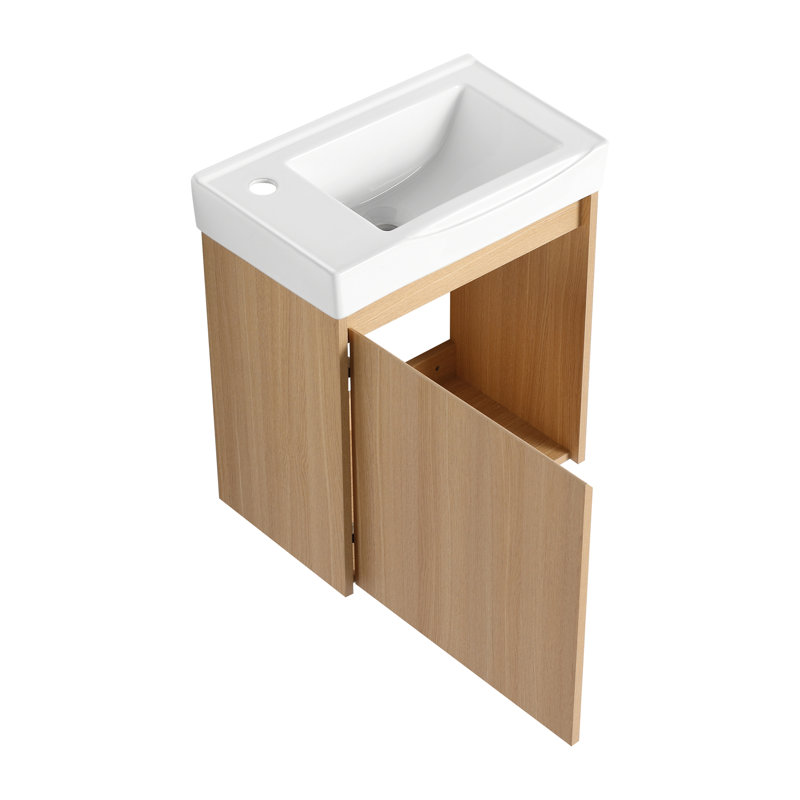Meuble-lavabo mural 20 po avec lavabo en céramique