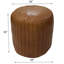 POUF BRUN EN CUIR BRUN FABRIQUÉ À LA MAIN - 18 po x 18 po x 18 po, forme ronde, couleur unie, cuir Buffalo Genunie, rembourré de coton recyclé, repose-pieds pour le salon, la salle d'étude, Patio et bureau-818139139-818139143-818139163