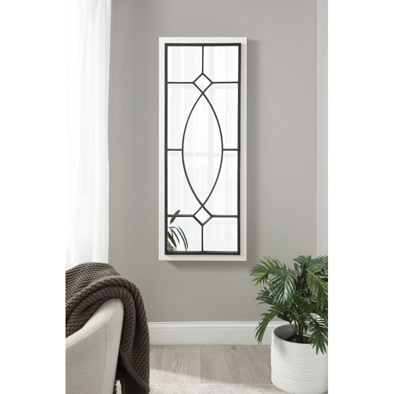 Miroir mural Farmhouse, Noir, 42 po x 16 po