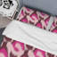 Pink Ikat Ogee - Ensemble de housse de couette abstrait - Microfibre de polyester-363489011