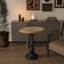 Table ronde en bois à des fins décoratives - Rehausse l'ambiance du métal et du bois
