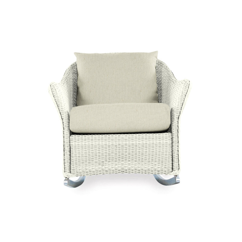 Weekend Retreat Outdoor Rocker Chair, Sandberg Pewter, Ivory