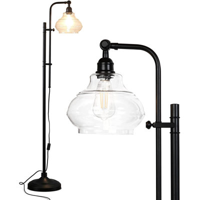 Austin 69 in. Mid-Century Modern 1-Light Height Adjustable LED Floor Lamp