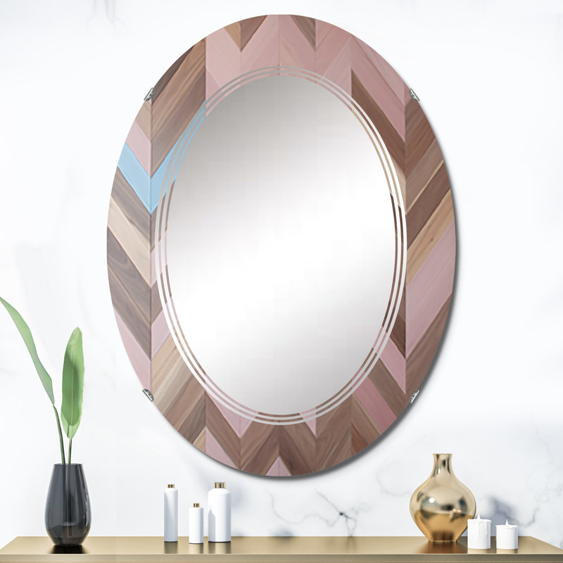 Belcherry - Miroir mural moderne ovale, 36 po x 24 po